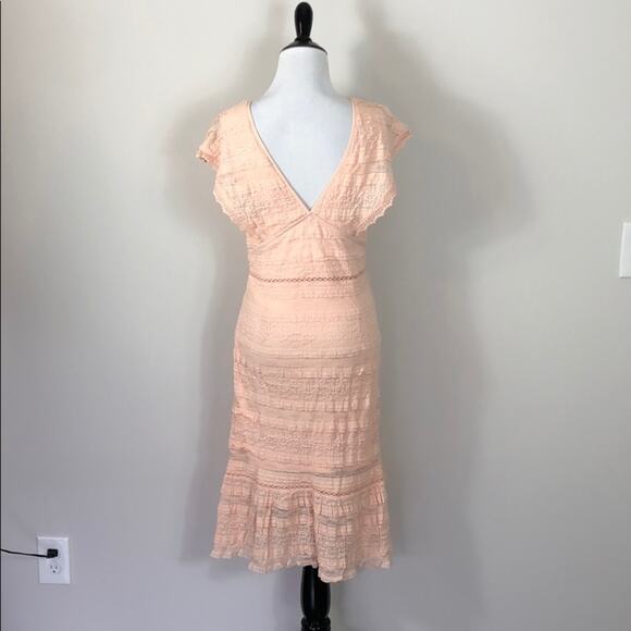 Foxiedoxie Makayla Flutter Trim Lace Dress - Picture 6 of 7